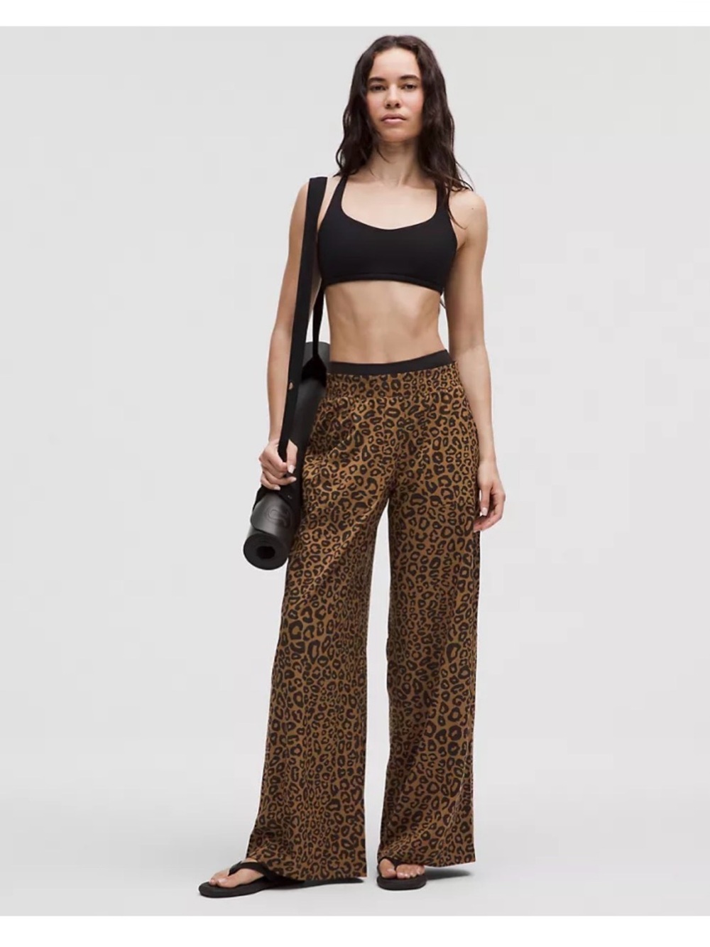 Swift Mid-Rise Wide-Leg Pants | Leopard | Size 12 | Lululemon
